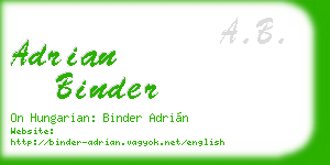 adrian binder business card